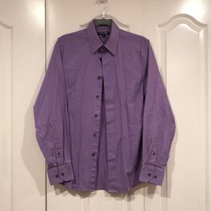 Express 1MX Purple Button Down Shirt